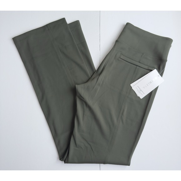 Athleta Delancey Straight Leg Pant Sz LT Aspen Olive Green Pull On Stretch City - Picture 4 of 16